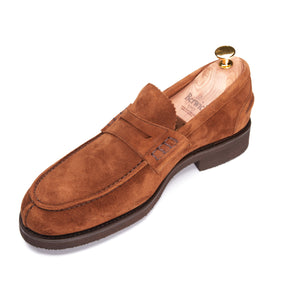 11020 Split Toe Penny Loafers Snuff Suede