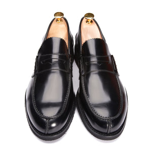 11020 Split Toe Penny Loafers Black Rois