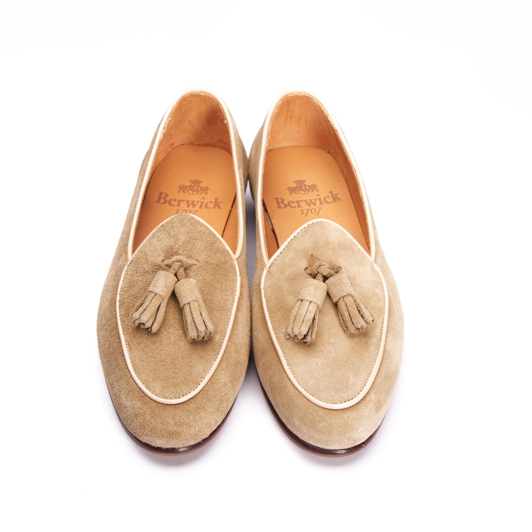 173 Women's Tassel Loafers Khaki Suede