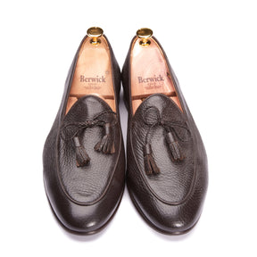 5154 Belgian Tassel Loafers Dark Brown Deerskin