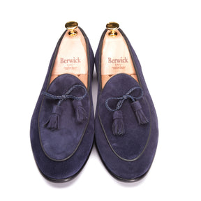 5154 Belgian Tassel Loafers Florence Navy Suede