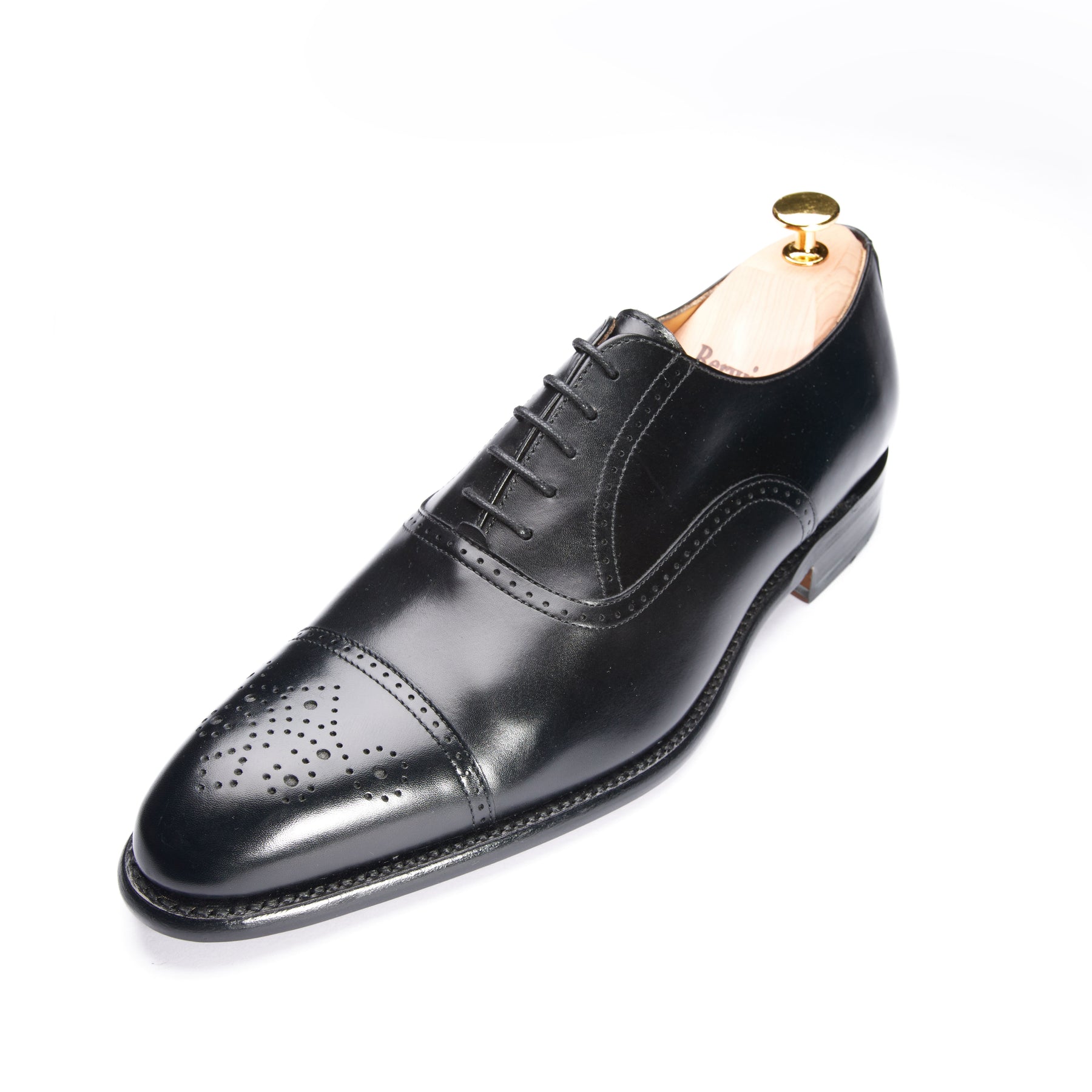 3242-K1 Semi Brogue Black Boxcalf