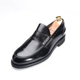 11020 Split Toe Penny Loafers Black Rois