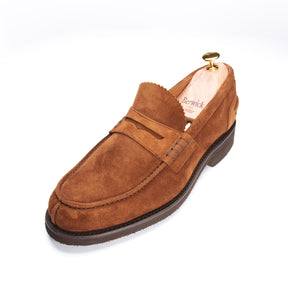 11020 Split Toe Penny Loafers Snuff Suede