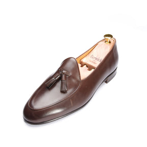 4951 Belgian Tassel Loafers Dark Brown Calf