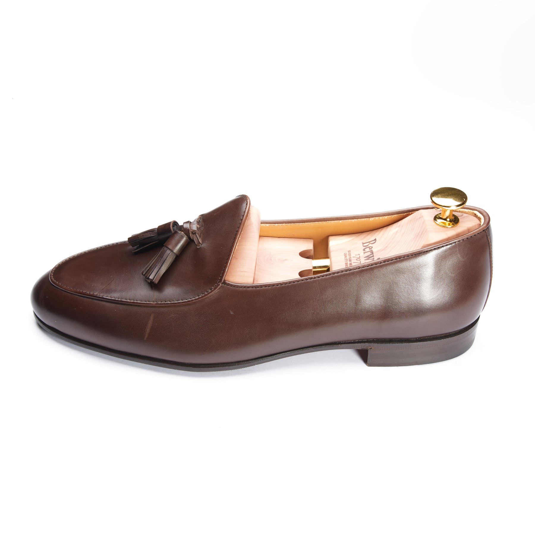 4951 Belgian Tassel Loafers Dark Brown Calf