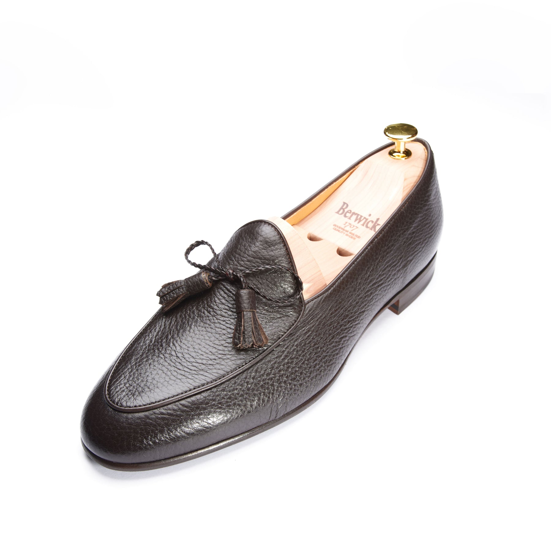 5154 Belgian Tassel Loafers Dark Brown Deerskin