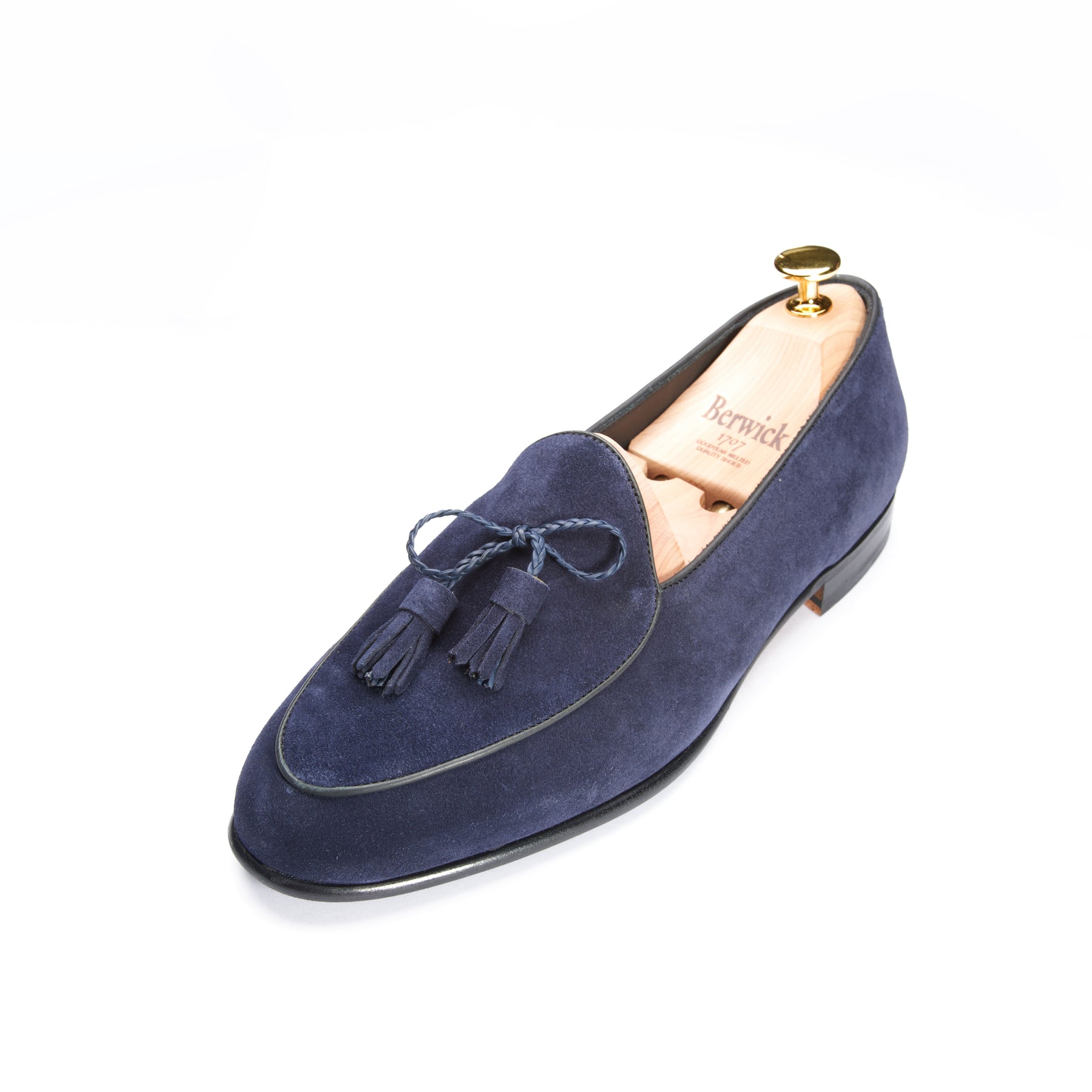 5154 Belgian Tassel Loafers Florence Navy Suede