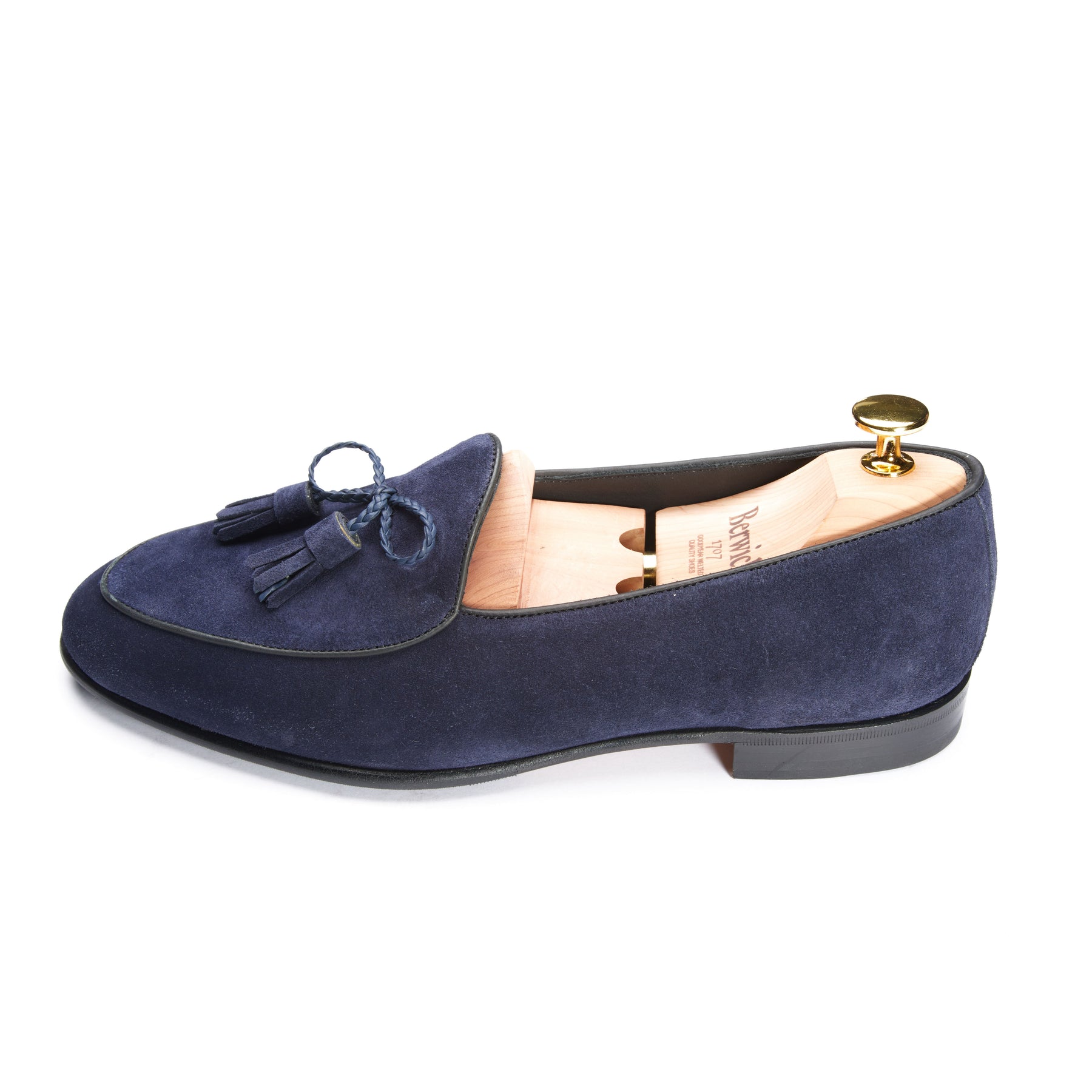 5154 Belgian Tassel Loafers Florence Navy Suede