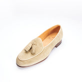 173 Women's Tassel Loafers Khaki Suede