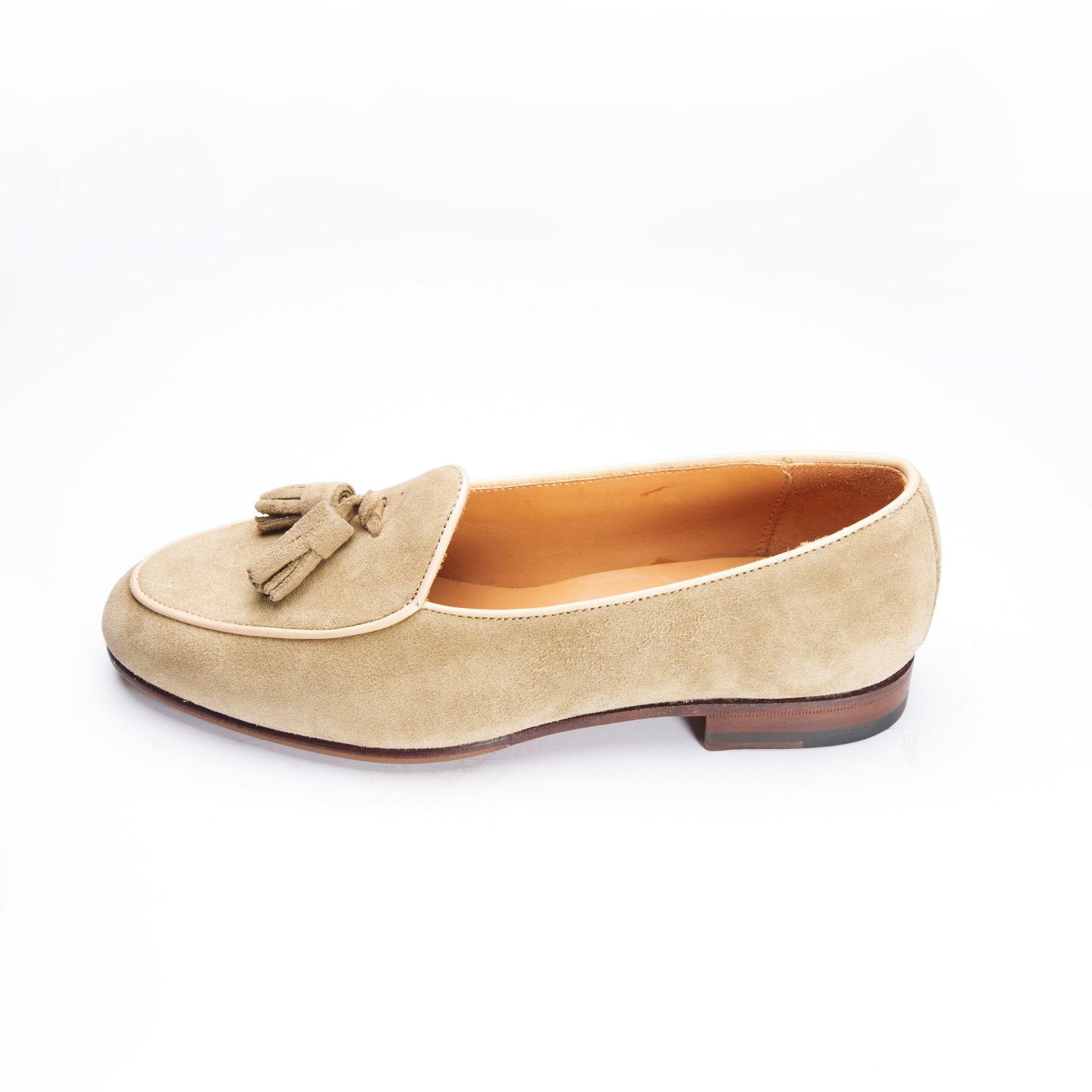 173 Women's Tassel Loafers Khaki Suede